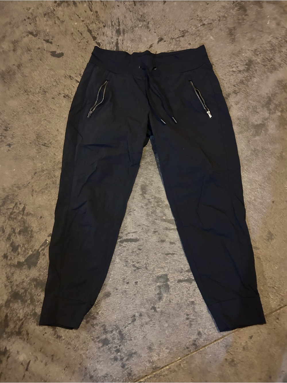 Athleta Black Womens Jogger Pants with Zippered Pockets